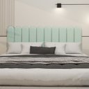 Ver imagem 1 de Cabeceira Nuvem Estofada King Size 10 Placas em Suede 45cm:verde Claro