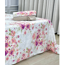 Ver imagem 3 de Kit de Lençol Casal 4 Peças Micro Percal 400 Fios - Toque de Pêssego Gabriela