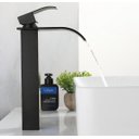 Ver imagem 4 de Torneira Cascata Com Misturador Monocomando Bica Alta Banheiro Cuba ou Mesa 103-04l Preto Luuk Young