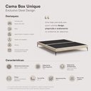Ver imagem 3 de Cama Base Box King Unique 193x203 Sommier Moderno Pés de Ferro Bouclê Bege - Abmaza