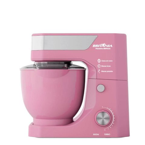 Batedeira Planetária Britânia BBPE02A 5L 900W 12 Velocidades Rosa 110V