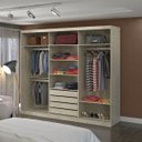 Ver imagem 2 de Guarda-Roupa Casal com Espelho 3 Portas de Correr 4 Gavetas 1905E1 