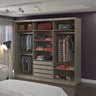 Guarda-Roupa Casal com Espelho 3 Portas de Correr 4 Gavetas 1905E1  - 2