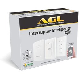 INTERRUPTOR INTELIGENTE WIFI TOUCH AGL 2 TECLAS CINZA - UNIDADE - 2