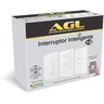 INTERRUPTOR INTELIGENTE WIFI TOUCH AGL 2 TECLAS CINZA - UNIDADE - 2