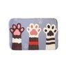 Tapete Antiderrapante para Porta e Banheiro Pets Fofinho: Gatinho Patinhas - 1