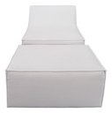 Ver imagem 3 de Chaise Tiktok Sofá Cama 2 Lugares com Puff Branco para Redes Sociais Bz Home Decor