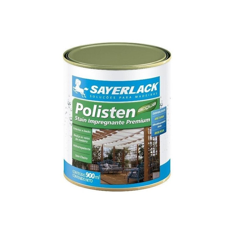 Verniz Polisten Base Água Eco Acqua Sayerlack Natural 900ml:Natural/Mate