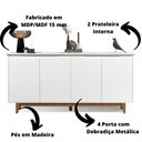 Ver imagem 3 de Aparador de Sala Cantinho do Café Buffet 4 Portas Branco