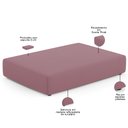 Ver imagem 4 de Puff Pet Cama Estofada para Cachorro Marley L02 Suede Rosê - Inoviza