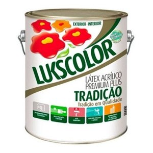 Tinta Latex Lukscolor Galão 3,6lts Diversas Cores:Preto