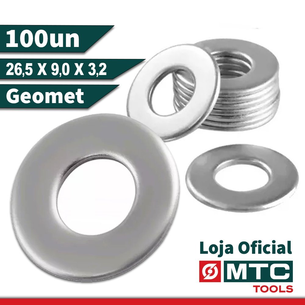 Arruela Lisa Din 994 1/4 Gr 2 Geomet B - 500un - 2