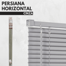 Persiana Horizontal Pvc 25mm Block Luxo 100larg X 220alt Cinza - Quarto/sala/ Escritório/cozinha/lav - 6