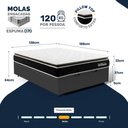 Ver imagem 3 de Cama Box Baú com Colchão de Molas Ensacadas Pillow Top Black Spring D70 Casal 138cm
