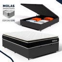 Ver imagem 2 de Cama Box Baú com Colchão de Molas Ensacadas Pillow Top Black Spring D70 Casal 138cm