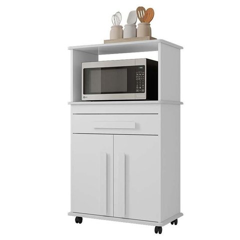 Balcão Multiuso para Micro-Ondas ou Forno 74cm Toronto RV Móveis Branco