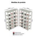 Ver imagem 3 de Armário Estante Multiuso Organizador Despensa de Canto 20 Prateleiras 236cm Rustic/preto Madesa