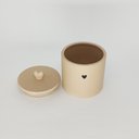 Ver imagem 4 de Pote de Cerâmica com Tampa Heart 12cm Lyor Bege