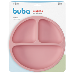 Pratinho em Silicone com Ventosas Rosa Buba - 6