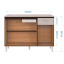 Ver imagem 4 de Balcão Gabinete de Pia para Cozinha 120cm 3 Portas Classic P11 Chocolate/Off White - Mpozenato