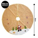 Ver imagem 4 de Saia para Árvore de Natal Linho Bege e Dourado Pelúcia Boneco de Neve 90cm - Master Christmas