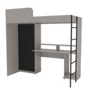 Ver imagem 3 de Cama Multifuncional Konza 210467 Politorno Cinza/Preto