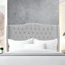 Ver imagem 2 de Cabeceira de Cama Box Casal 140 Cm Dubai Premium - Veludo Cinza