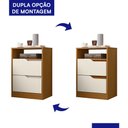 Ver imagem 4 de Mesa de Cabeceira Sole 2 Gavetas Flex Off White/cinamomo - Móveis Albatroz
