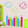 Adesivo Parede Quarto Infantil Lápis De Cor 190x160 Cm - 1