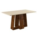 Ver imagem 2 de Conjunto Sala de Jantar Mesa com Tampo de Vidro Isis 6 Cadeiras Alice Espresso Móveis