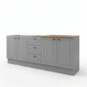 Ver imagem 4 de Cozinha Compacta 4 Portas 3 Gavetas 200cm 100% MDF