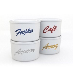 Conjunto 4 Potes para Mantimentos com 1.6 litros