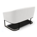Ver imagem 3 de Sofá Namoradeira 2 Lugares Base Industrial Preto Stella Bouclê Off White D03 - D'Rossi