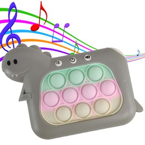 Pop It Mini Game Interativo Dinossauro Luzes Som 4 Modos Divertido Anti Estresse Sensorial Relaxante