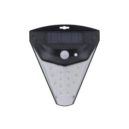 Luminária Solar LED Prisma Sensor Presença e Luz Balizador - 3000K - 1