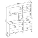 Ver imagem 4 de Kit Cozinha Compacta Completa 7 Portas Armário Amêndola/ Branco