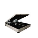 Ver imagem 2 de Base Box Baú Casal Luxo Blindado Bipartido NK Camas Suede Bege 49x138x188