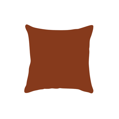 Capa de Almofada Lisa Suede Terracota 43x43cm