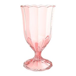 Cj.6 Taças P/agua e Vinho em Vidro Peach Rosa 340ml Hauskraft