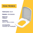 Ver imagem 3 de Assento Tampa Vaso Sanitário Lírio Fiori Almofadado Branco Durín