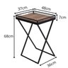 Mesa de Canto Para Sala Dobrável Com Bandeja Preto Fosco - 5