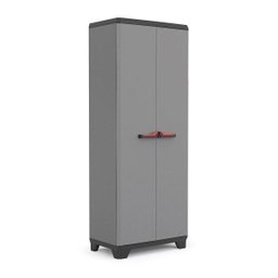 Armário Multiuso Plástico Stillo Alto Cinza Preto Keter - 1