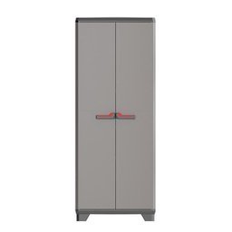 Armário Multiuso Plástico Stillo Alto Cinza Preto Keter - 4