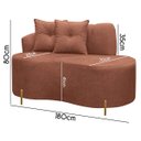 Ver imagem 6 de Sofá Namoradeira Orgânico Grécia 3 Lugares 180cm Bouclê:bouclê Terracota