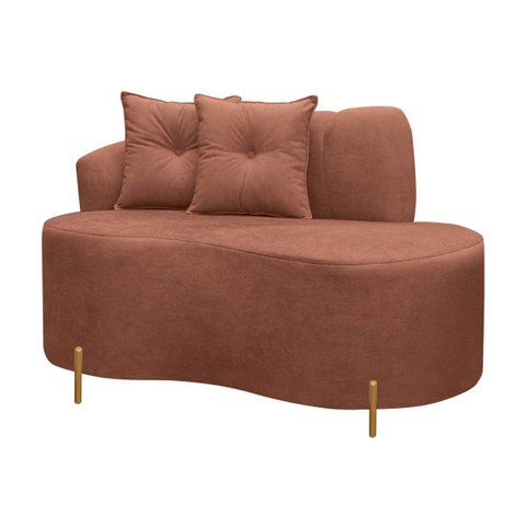 Sofá Namoradeira Orgânico Grécia 3 Lugares 180cm Bouclê:bouclê Terracota