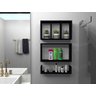 Combo com 3 nicho para banheiro preto em MDF - 1