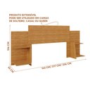 Ver imagem 4 de Conjunto de Cabeceira Casal, Queen Size e Solteiro com Nichos Laterais Cinamomo Micah Jm Móveis