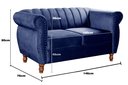 Ver imagem 5 de Conjunto Realeza Sofá com Poltronas Chesterfield Decoração Sala Recepção - Suede Azul Marinho