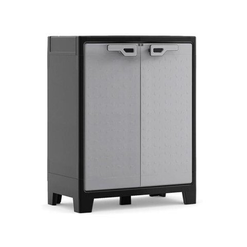 Armário Baixo Titan Cinza e Preto Keter