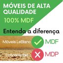 Ver imagem 5 de Kit 2 Mesas de Canto Lateral Apoio Preta Retangular Gênova 100% MDF - Móveis Leblanc